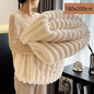 Plush Bunny Fleece Single Wide Blanket Thick Flannel Sofa Nap Throw Off White 180×200cm for Christmas Gifting