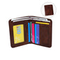 Sleek PU Leather Men Bifold Wallet Classic Short Card Holder Coin Pocket Minimalist Coffee Popular Christmas Holiday Gift