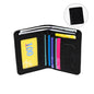 Classic Vintage PU Men Bifold Wallet Slim Short Credit Card Organizer Coin Purse Foldable Black Perfect Christmas Gift