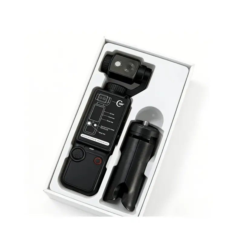 Full HD Handheld Action Camera with 16GB Memory, Portable Pocket Gimbal Camera for Outdoor Travel Vlogging, Featuring a Handheld Gimbal and 1.9-inch Screen.black