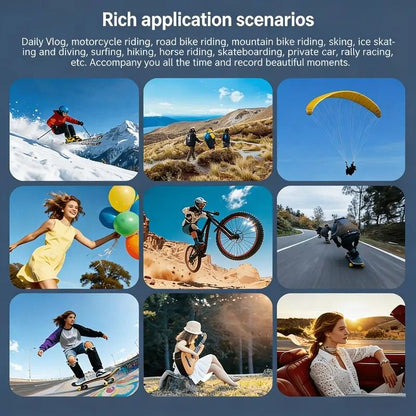 Full HD Handheld Action Camera with 16GB Memory, Portable Pocket Gimbal Camera for Outdoor Travel Vlogging, Featuring a Handheld Gimbal and 1.9-inch Screen.black