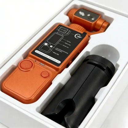 Full HD Handheld Action Camera with 16GB Memory, Portable Pocket Gimbal Camera for Outdoor Travel Vlogging, Featuring a Handheld Gimbal and 1.9-inch Screen.black