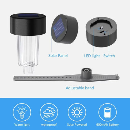 Waterproof Solar LED Pool Light, Night Light for Ground Pool Fence Decoration and Pool Accessories