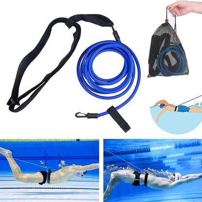 Adjustable swimming belt for pool, swimming resistance belt, swimming belt for pool hanging training, bungee swimming resistance