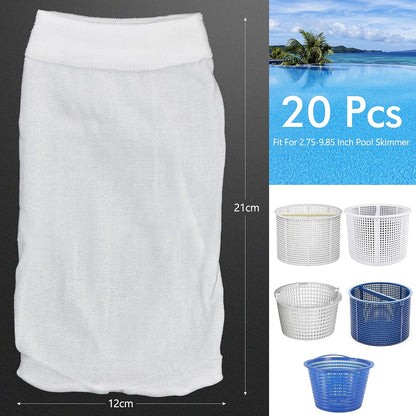 20pcs Pool Skimmer Socks, Pool Filter Socks for Above Ground Pool Skimmer to Catch Leaves, Protect the Pool and Clean It