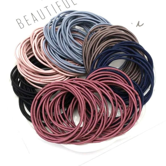 100pcs Hair Ties, MultiColor Hair Bands