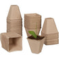 120 Pieces Biodegradable Seedling Pots, Biodegradable Pots, Biodegradable Seedling Pots for Seedlings, for Seedling Herbs, Flowers, Vegetables