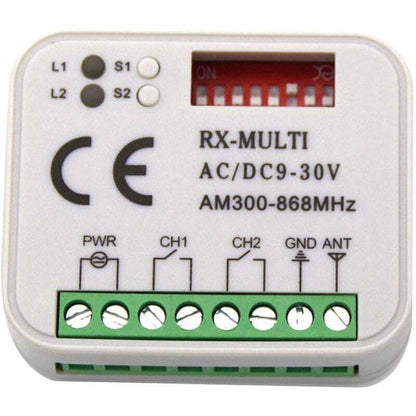 Remote Receiver for Garage Door 433 868 MHz RX Multi 300-900 MHz AC DC 9-30V Receiver with Remote Control