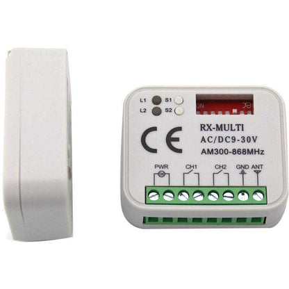 Remote Receiver for Garage Door 433 868 MHz RX Multi 300-900 MHz AC DC 9-30V Receiver with Remote Control