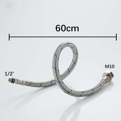 2 Pcs Universal G1 2 Tap Hose, Flexible SUS304 Stainless Steel Connection Hose for Hot and Cold Water Mixer Tap, Kitchen Sink, Bathroom, 600 mm