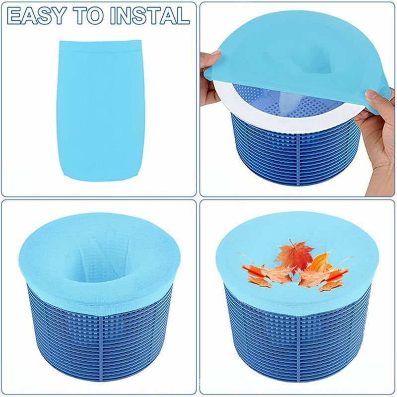 20 Pcs Pool Skimmer Socks, Pool Filter Socks, Reusable and Super Elastic Skimmer Socks for Skimmer Basket, Pump, Swimming Pool, SPA