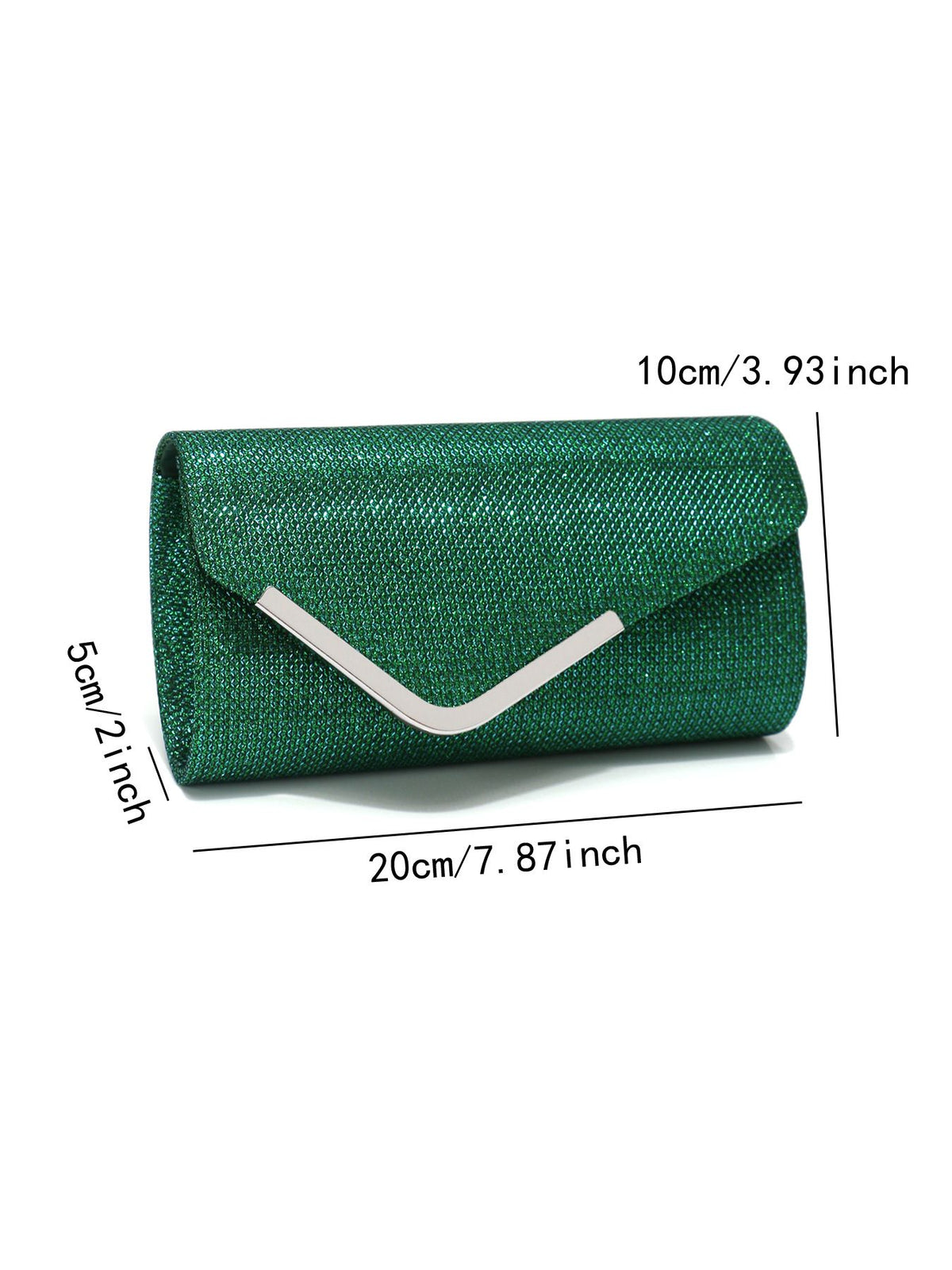 Women Fashion Wedding Evening Clutch Bag, V‑Shaped Metal Trim Versatile Chain Formal Party Handbag for Prom Banquet, Purple