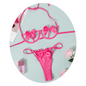 House Of Dasein Gift Bow Halter Bra Panties Lingerie Set For Women Black Red Yellow Pin - Pink - L