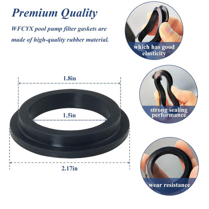 11412 Pool L-Shape O-Ring Gasket Replacement for Intex Sand Filter Pump Motor, Replaces Pool Pump Parts 11412 (10 Pcs)