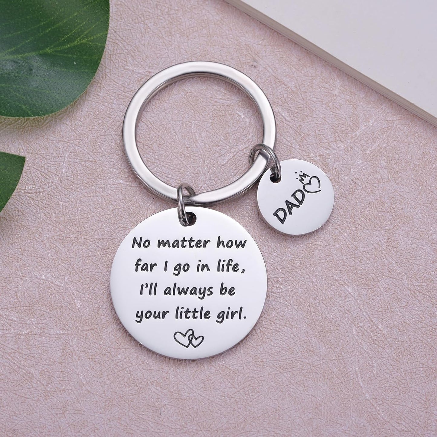 Dad Gift from Daughter, Christmas Best Dad Key Chain, Birthday Father's Day Jewelry for Father Stepdad Papa