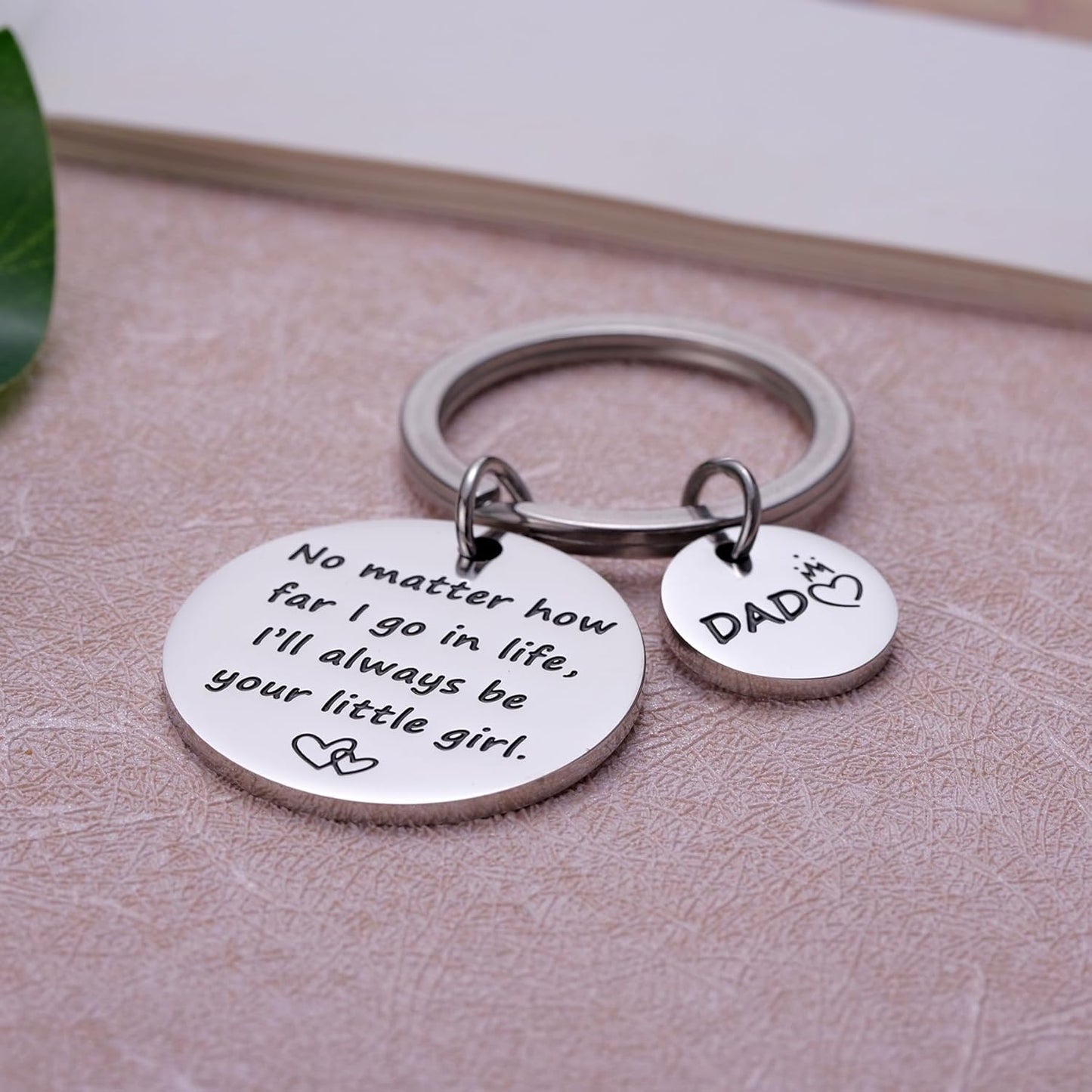 Dad Gift from Daughter, Christmas Best Dad Key Chain, Birthday Father's Day Jewelry for Father Stepdad Papa