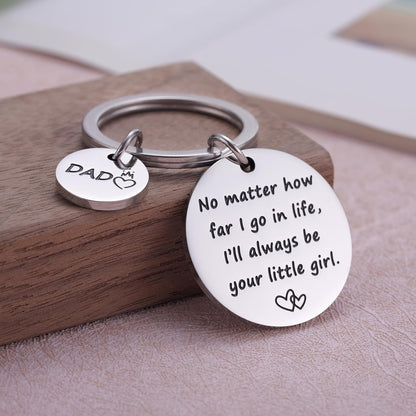 Dad Gift from Daughter, Christmas Best Dad Key Chain, Birthday Father's Day Jewelry for Father Stepdad Papa