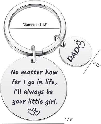 Dad Gift from Daughter, Christmas Best Dad Key Chain, Birthday Father's Day Jewelry for Father Stepdad Papa