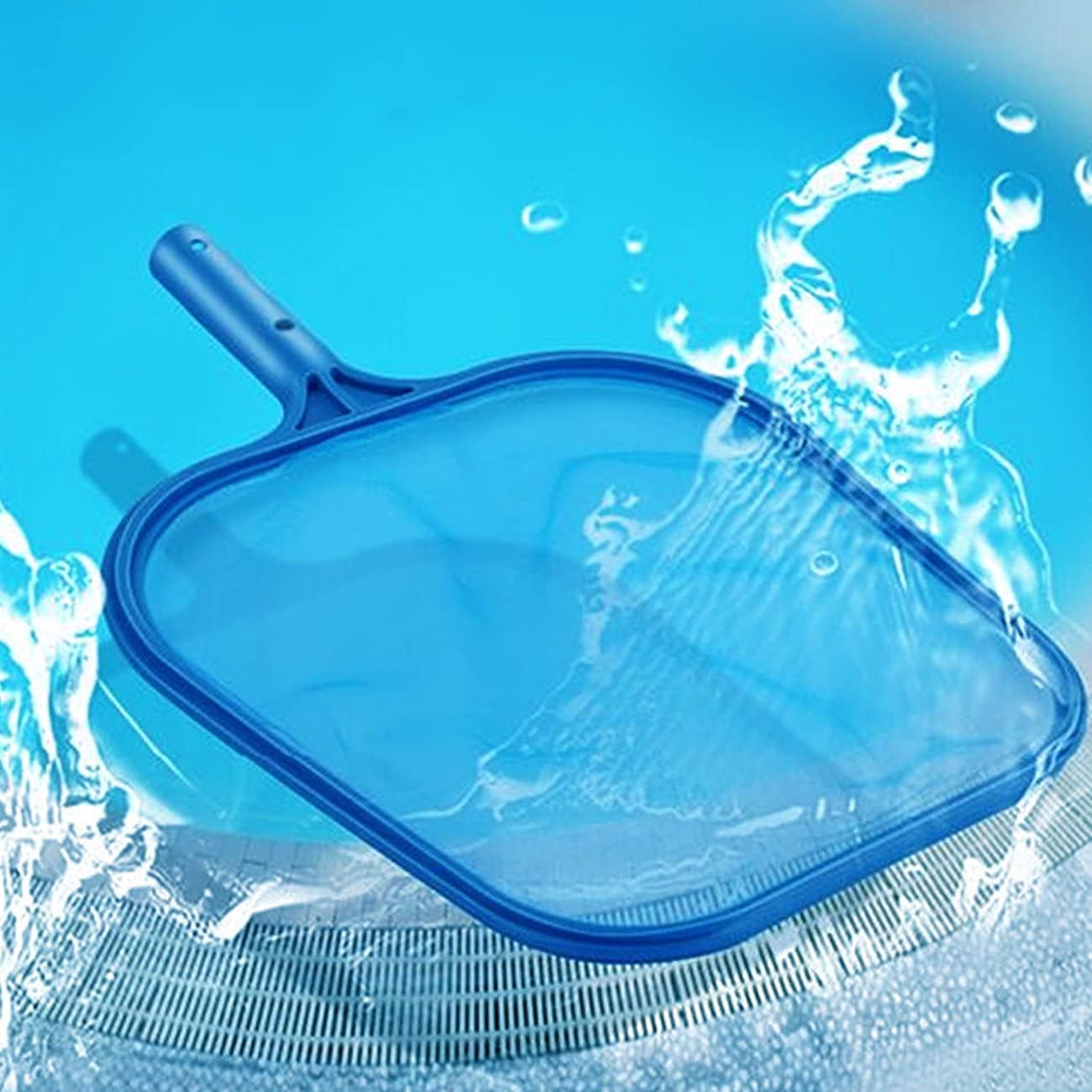 Swimming Pool Cleaner Supplies/Professional Heavy Duty Pool Leaf Rake Fine Mesh Frame Net/Cleaning Leaf Skim Net (17.5x11.8in)