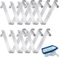 9Pcs Pool Brush Clip V-Shaped Clip, Innovative Pool Hooks for Poles Double Pin Spring Button Clip for Stainless Steel Clips, Applies to Pool Swimming Pools & Accessories Tools Pool Pole Clips