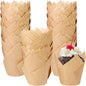 250Pcs Tulip Cupcake Liners,Parchment Paper Cupcake Liners,Muffin Liner for Baking in Standard Size,Cupcake Liner Paper for Party,Weeding,Birthday, Christmas,Valentines (Natural)