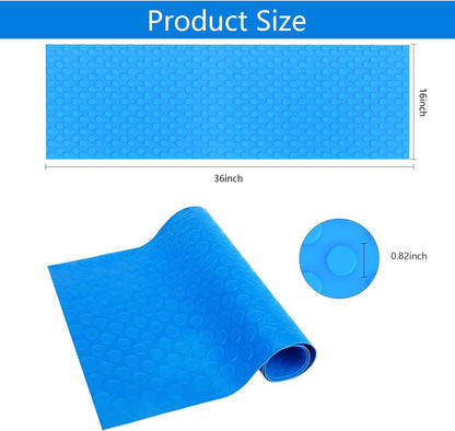 16" x 36" Pool Ladder Mat-Large Swimming Pool Step Mat with Non-Slip Texture-Protective Ladder Pad for Above Ground Pools Liner and Stairs (Dots)