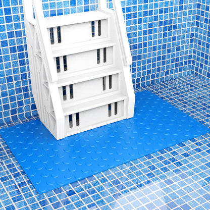 16" x 36" Pool Ladder Mat-Large Swimming Pool Step Mat with Non-Slip Texture-Protective Ladder Pad for Above Ground Pools Liner and Stairs (Dots)