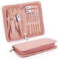Manicure Set-Stainless Steel Nail Care Set-12 in 1 Professional Ingrown Toenail Clipper Grooming Tool-Pedicure Kit & Toe Nail Cutter-Men Gifts for Grandpa Dad Husband on Fathers Day (Rose Gold)