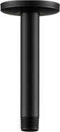 Shower Arm with Flange, 6 in Ceiling Mount Replacement Rain Shower Head Straight Arm Ceiling-Mounted For Fixed Shower Head & High Pressure Rain, Matte Black