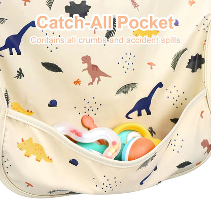 Long Sleeve Baby Bib, Full Sleeve Bib, Baby Toddler Waterproof Sleeved Bibs Smock, Machine Washable