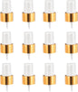 12 Pcs Gold White Spray Top, 24/410 Fine Mist Sprayer Reusable Replacement Spray Bottle Pump Plastic Top for Cosmetic Perfume and Body Sprays Bottle