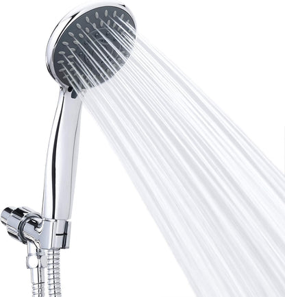 High Pressure Handheld Shower Head  5-Settings Powerful Water Spray Shower Head against Low Pressure Water Flow with Stainless Hose and Adjustable Mount