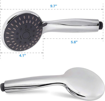 High Pressure Handheld Shower Head  5-Settings Powerful Water Spray Shower Head against Low Pressure Water Flow with Stainless Hose and Adjustable Mount
