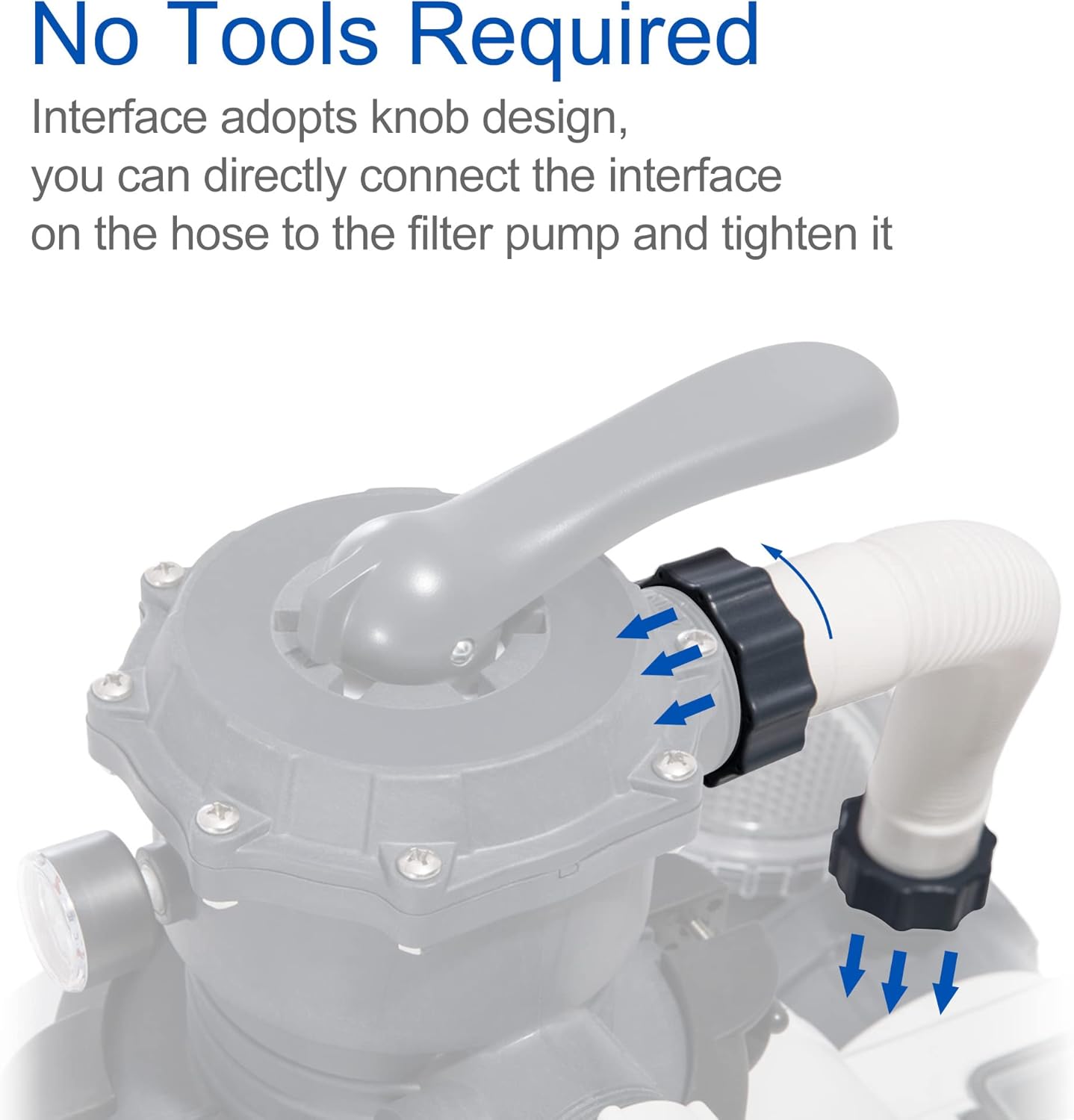 15.8" Pool Pump Replacement Hose- Salt Water Pump Hose for Above Ground Pool- Pool Sand Filter Pump Hose for Filter Pump and Saltwater Systems