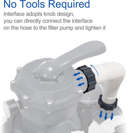 15.8" Pool Pump Replacement Hose- Salt Water Pump Hose for Above Ground Pool- Pool Sand Filter Pump Hose for Filter Pump and Saltwater Systems