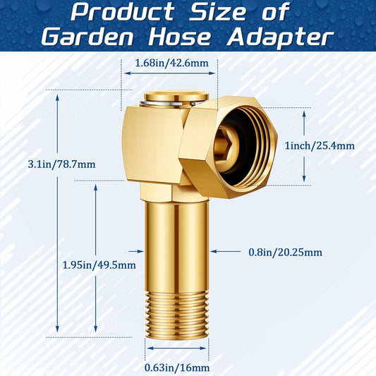 Amylove 2 Pieces Hose Reel Swivel Fittings Garden Hose Reel Replacement Parts Brass Replacement Part Swivel Hose Reel Cart Swivel Fitting for Garden Hose Adapter Hose Cart Brass Swivel Replacement