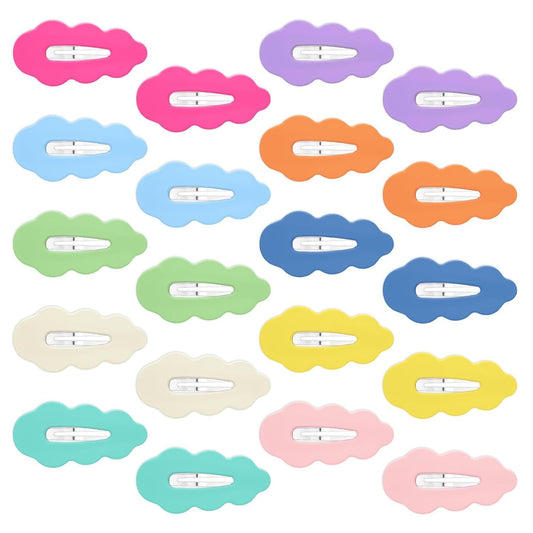 20Pcs Candy Colored Snap Hair Clips for Girl, Cute Hair Clips for Infant Fine Hairs 2 Inch, Non Slip Barrettes Hairpin Accessories for Baby Girl Teens Toddler Kids