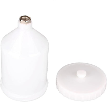600ml Spray Paint Gun Cup Air Gravity Feed Paint Spray Auto Car Pot Threaded Connector Capacity for Spray Gun White