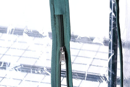 4-Tier Greenhouse Replacement Cover Clear PVC Greenhouse Cover with Roll-Up Zipper Door - 27" L x 19" W x 63" H