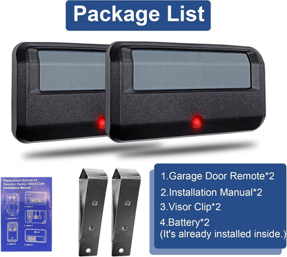 2 for Chamberlain Craftsman LiftMaster Garage Door Opener Remote Replacement, Replaces 891LM 893LM 893MAX 370LM 371LM 373LM 971LM 973LM, no Wait Wireless Remote Keyless Entry, Safe Security