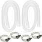 2 Pack 1.25" x 59" Pool Hose, Swimming Pool Replacement Hoses for Above Ground Pools, Pool Pump Hose for Intex Filter Pump 607, 637, 330GPH, 530GPH, 1000GPH, with 4 Metal Clamps