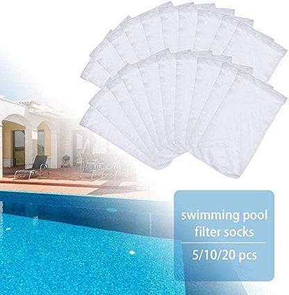 20 Pack Pool Skimmer Socks Fine Mesh Pool Socks fit for Swimming Pool and Spa Pre-Filter Savers Baskets and Skimmers