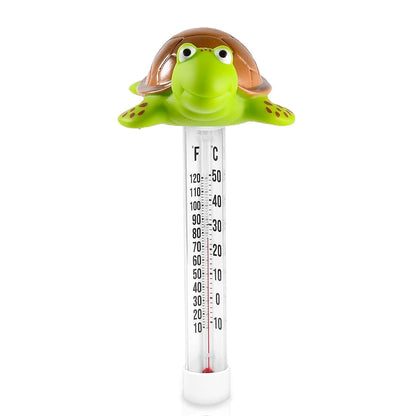 Floating Pool Thermometer, Large Size Easy Read for Water Temperature with String for Outdoor & Indoor Swimming Pools and Spas, Hot Tubs & Aquariums（Turtle）