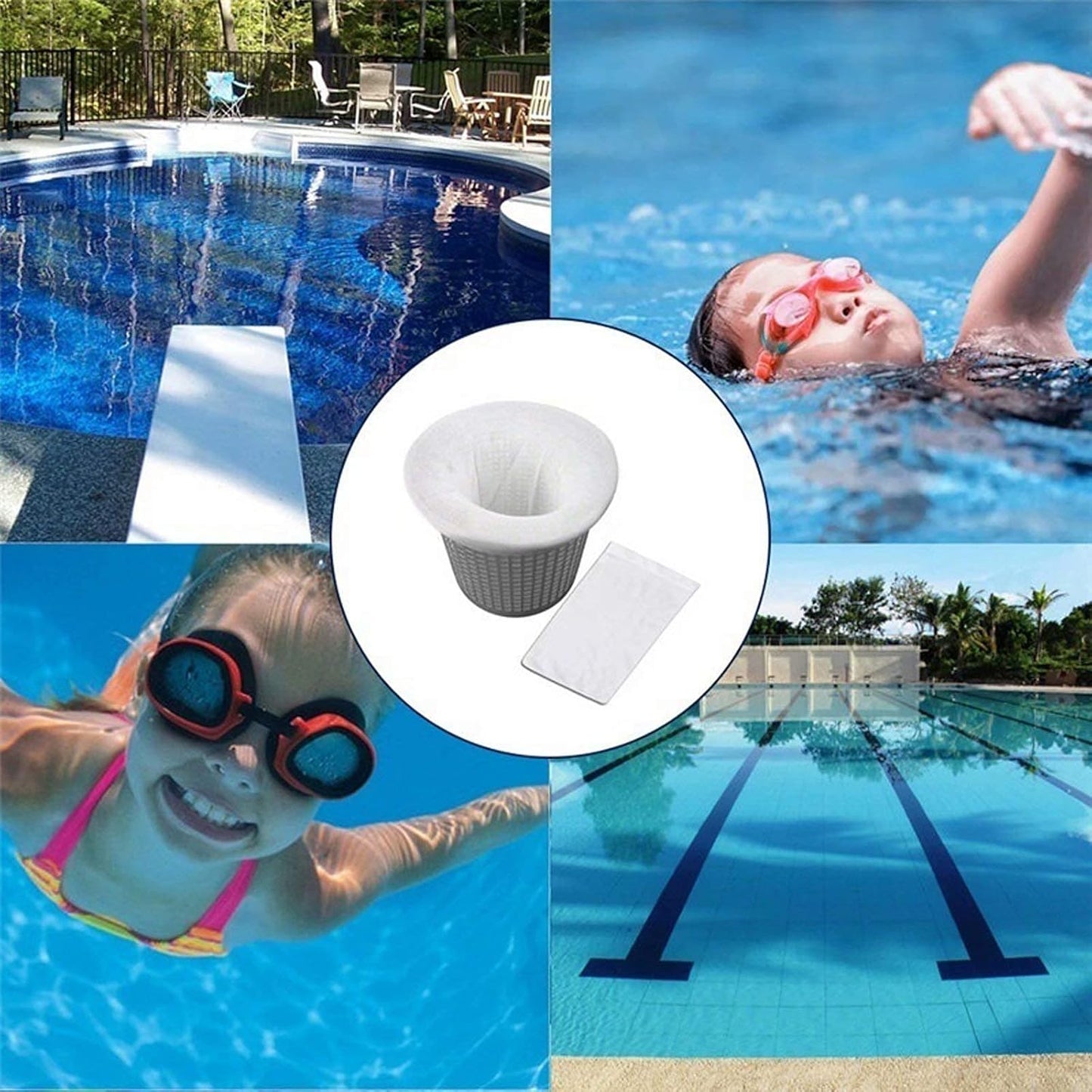 Pool Skimmer Socks, Pool FilterSaver Socks Net, Savers for Filters, Baskets and Skimmers, Ideal Skimmers Cleans Debris and Leaves for InGround and Above Ground Pools (20pcs)