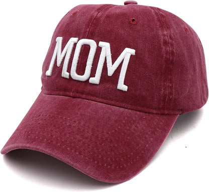 Mom and Dad Hats Fathers Day Mom Dad Gifts Hat Embroidered Adjustable Baseball Caps Gift for Couples Parents