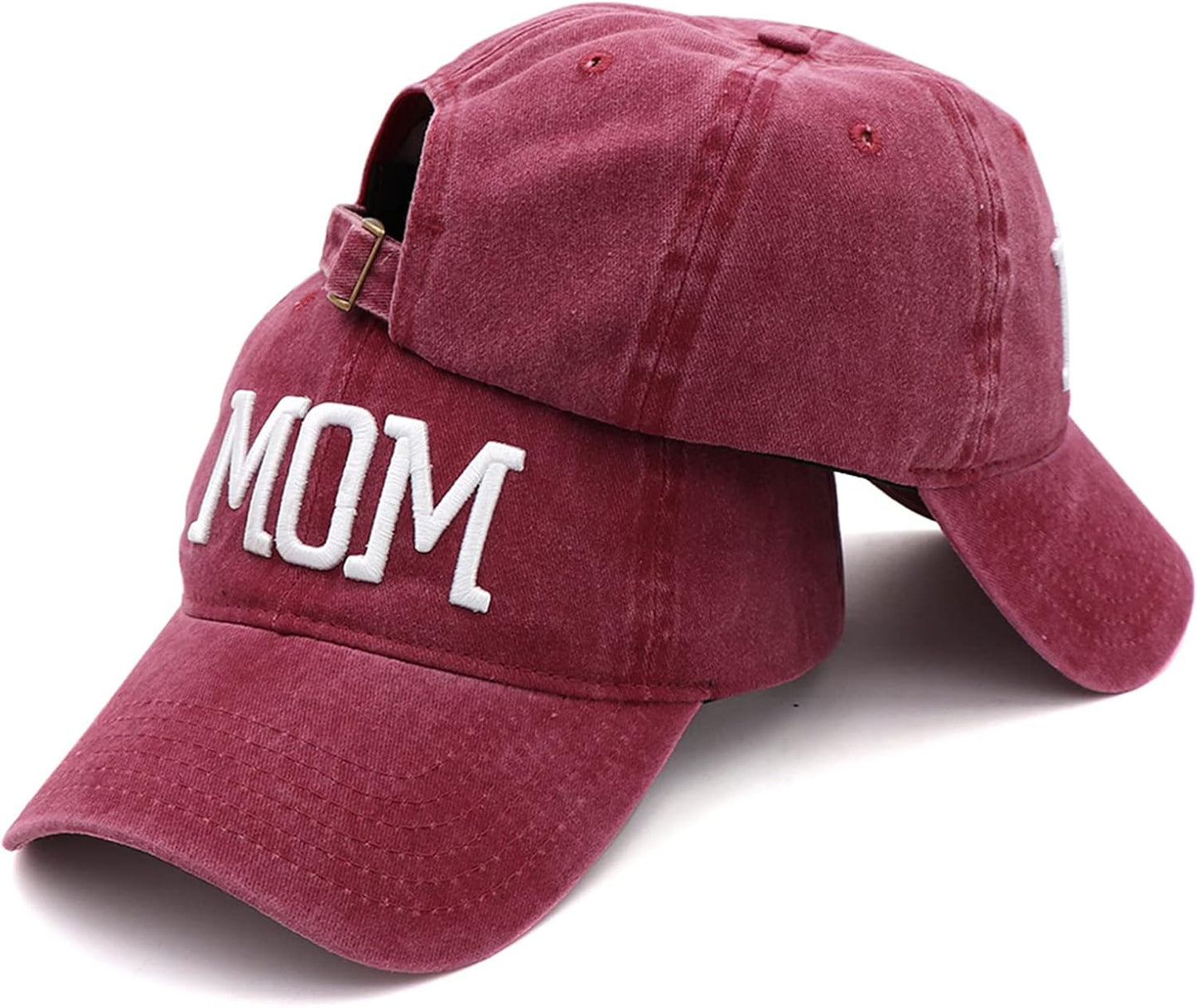 Mom and Dad Hats Fathers Day Mom Dad Gifts Hat Embroidered Adjustable Baseball Caps Gift for Couples Parents