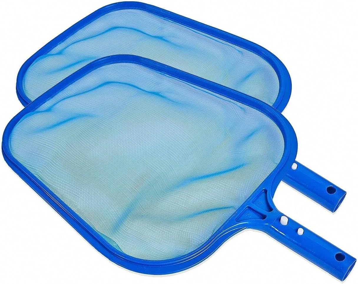 2 Pack Pool Skimmer Net, Hot Tubs Nets Fine Mesh Leaf Rake for Cleaning Surface of Pond Swimming Pool Cleaning Supplies and Accessories