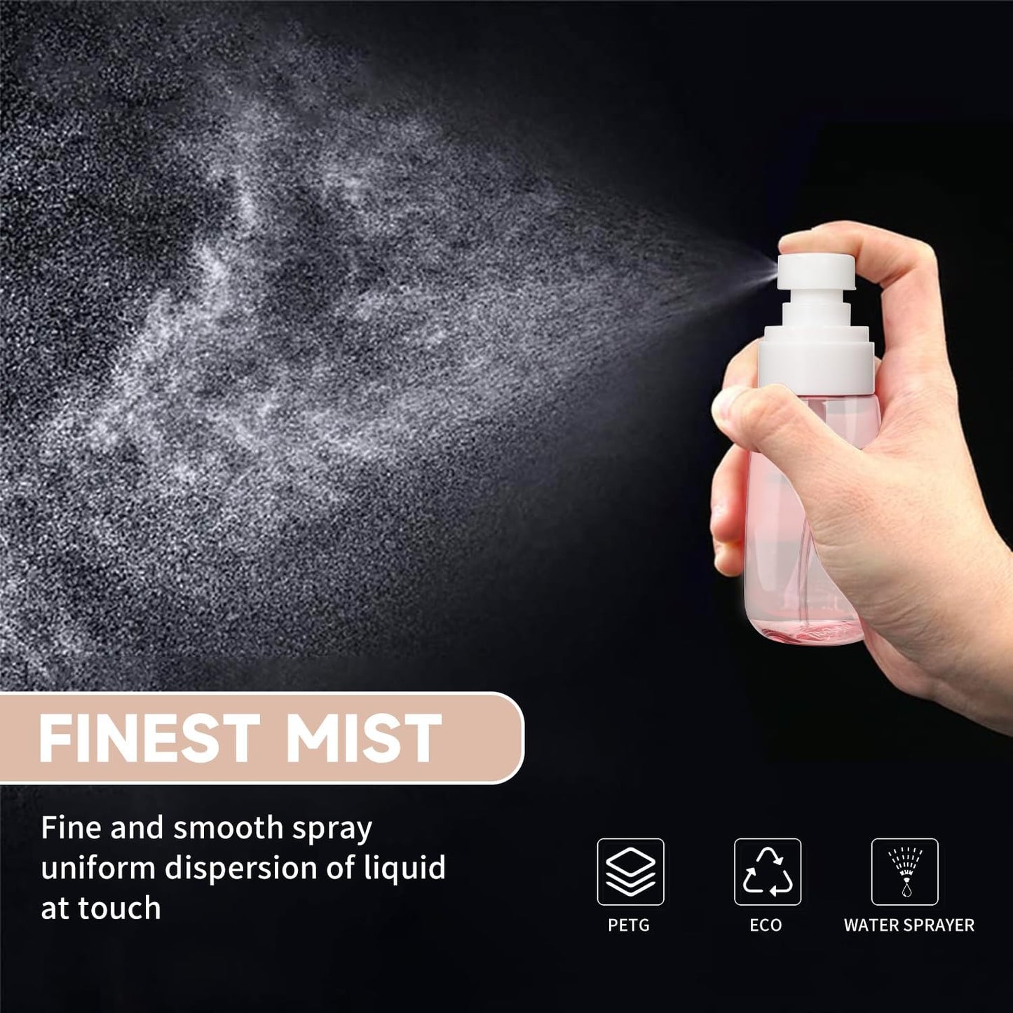 Spray Bottles Small Mini Travel Spray Bottle Continuous Mister Small Spray Bottle Fine Mist Empty Fine Mist Sprayer for Cleaning Salons Cosmetic Misting Skin Care