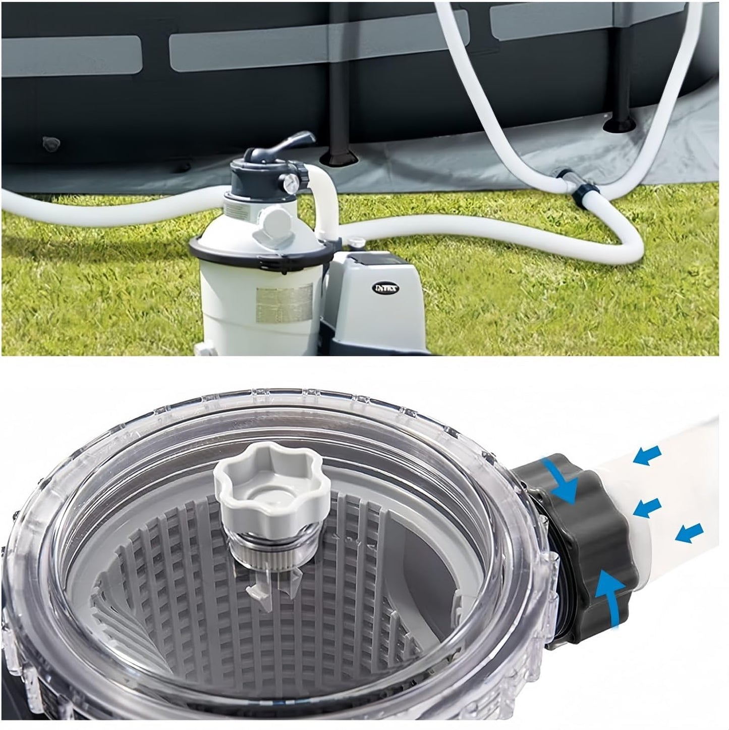 1.5" Diameter Pool Pump Replacement Hose Compatible with Intex 1500-2500 GPH Pumps, Sand Filters & Saltwater Systems Heavy-Duty 59" Garden Hose for Above Ground Pools (1-Pack)