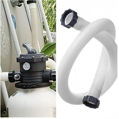 1.5" Diameter Pool Pump Replacement Hose Compatible with Intex 1500-2500 GPH Pumps, Sand Filters & Saltwater Systems Heavy-Duty 59" Garden Hose for Above Ground Pools (1-Pack)
